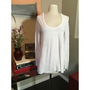 R& R Surplus Sz M White Cotton Waffle Hood Top